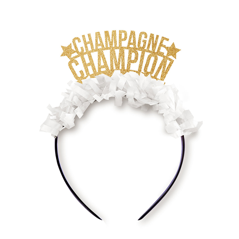 New Years Eve Party headband saying Champagne Champion