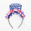 4th of July Party headband that says Cheers 'Merica