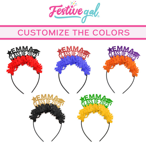 Custom graduation crowns in multiple colors