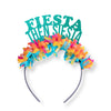 Cinco De Mayo Fiesta themed party crown headband that says Fiesta Then Siesta