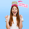 teacher headband that says happy first day of school. "Happy First Day of School" Crown Teacher Headband 