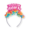 Cinco De Mayo Fiesta themed party crown headband that says Margarita Squad