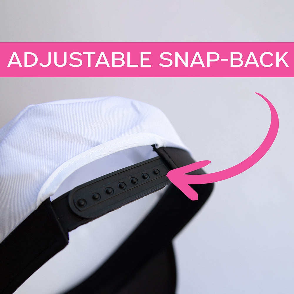 Captain hat with snap back for adult.