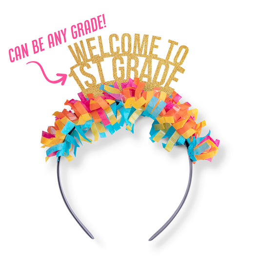 Teacher Headband Crown "Welcome [Custom Grade]" Headband, Teacher Gift Idea